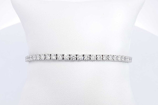 Approx. 6.63ctw Lab Grown Diamond Tennis Bracelet In 14k Wg 9.9g Eb07241rxzsa