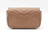 Gucci Marmont Super Mini Bag In Taupe Matelassé Leather Fw0126wzxdu