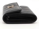 Chanel Leather Flap Wallet Black Aa0926przsa