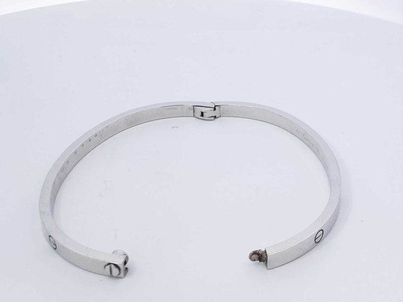Cartier Love 18k White Gold 18.8g Bracelet Size 16 Aa0425lzxzdu