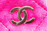 Chanel Hot Pink Quilted Velvet Wallet On Chain Eb0726lxxzsa