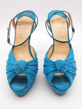 Christian Louboutin Greissimo Teal Blue Suede Pump Heels Size Eu 40.5 Do0826crde
