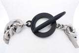 Dior Homme Curb Chain Bracelet With Black Toggle Clasp 57 Grams 8 In Eb0925loxdu