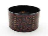 Hermes Ruban De Cheval Red Black Enamel Bangle Bracelet 7.5 In Do1225wrxde