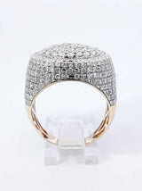 3.28 Cttw Diamond &14k Yellow Gold Pavé Dome Ring 12 Grams Size 9.5 Fw0925icrdu