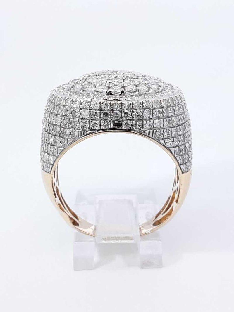3.28 Cttw Diamond &14k Yellow Gold Pavé Dome Ring 12 Grams Size 9.5 Fw0925icrdu
