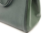 Prada 2 Tone Green Saffiano Leather Tote Bag Eb0726ixzsa