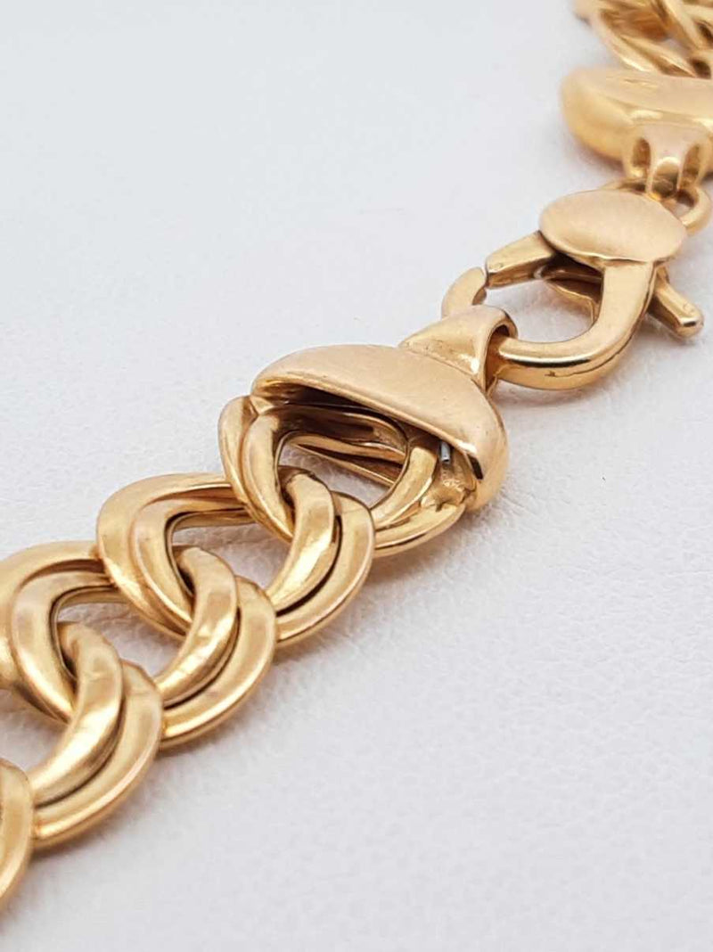 14k Yellow Gold Double Curb Link Necklace 16.4 Grams 17 Inch Fw0625pzxdu