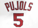 Framed Albert Pujols Autographed St. Louis Cardinals Home Jersey Sd0225orzde