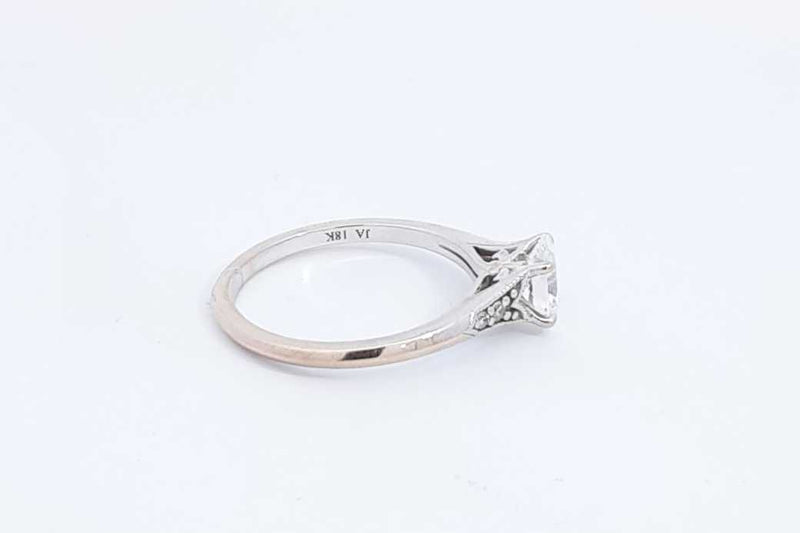 Oval Diamond Ring In 18k White Gold 3 Grams Size 8.75 Eb1224lexzdu