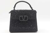 Valentino Vsling Black Rhinestone Top Handle Bag Eb1125exzdu