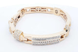 6.6cttw Diamond Bracelet In 14k Yellow Gold 72.5 Grams 8.75 Inch Eb0726ixxzde