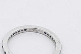 Tiffany & Co. Platinum Diamond & Sapphire Eternity Band 3.6g Size 7 Eb0826wxzsa