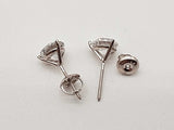 2.02 Cttw Lab Grown Diamonds 14k Wg 1.1g Screw Back Stud Earrings Do0826poxde
