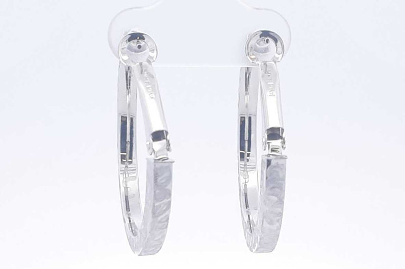 14k White Gold Hoop Earrings 3.1 Grams Eb1224crsa