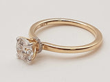 1.05 Carats Round Lab Grown Diamond 14k Yg 2.72g Ring Size 6.75 Do0326cirde