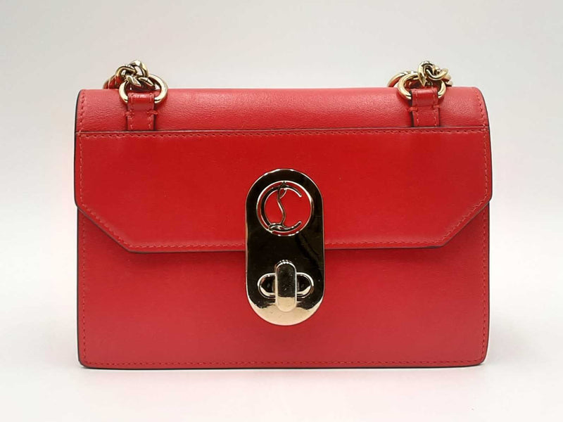 Christian Louboutin Elisa Red Leather Shoulder Bag Fw0924pxzdu