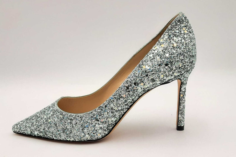 Jimmy Choo Miami Mint Glitter Romy Size 37.5 Eb0823lcrsa