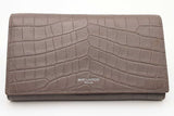 Yves Saint Laurent Grey Crocodile Embossed Leather Flap Wallet Eb0526lpxsa
