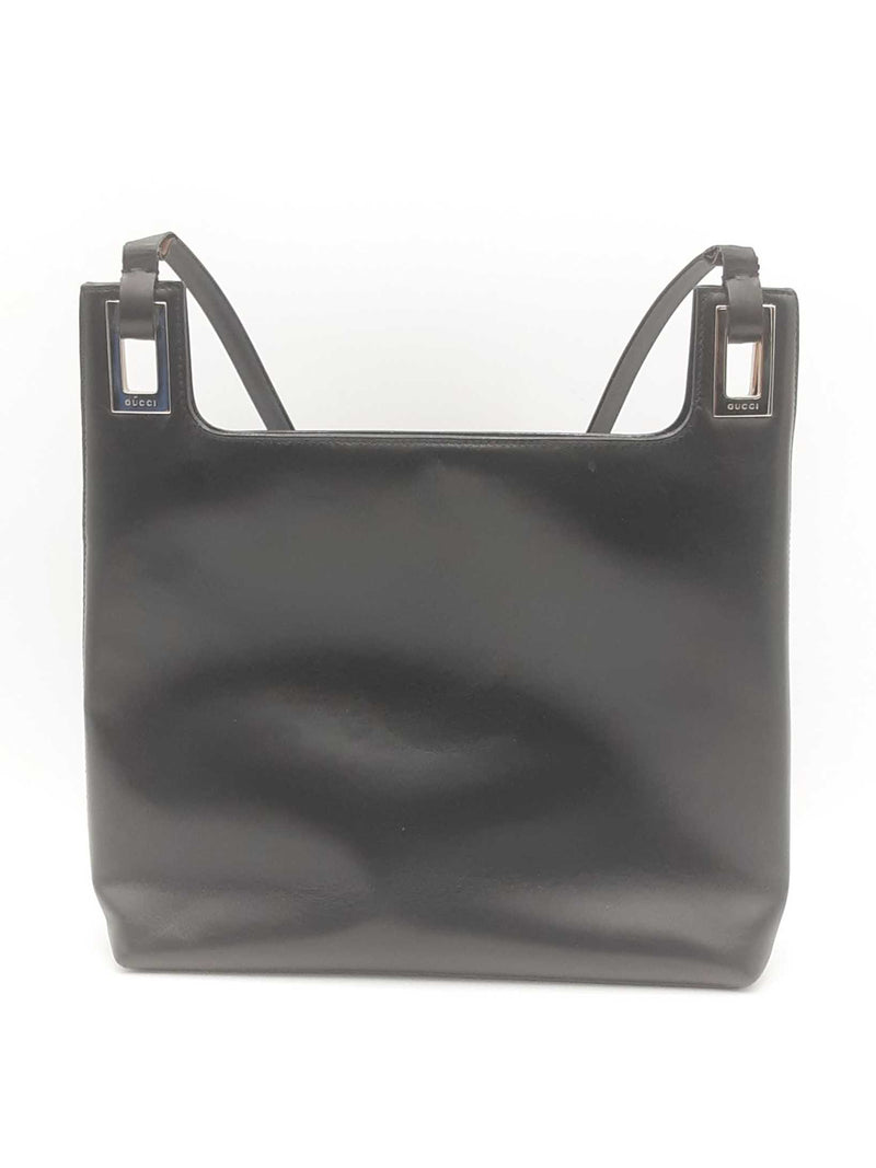 Gucci Vintage Black Leather Shoulder Bag Sd0625rzsa