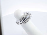 1.55 Cttw Diamond & 14k White Gold Wedding Set 10.3 Grams Size 4 Fw0426wxzdu