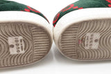 Gucci Gg Green & Red Terry Cloth Ace Sneakers Size 37 Eb0726oxzsa