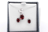 Set Of 5 Gemstone Ensemble Sets In Sterling Silver Eb0925crsa