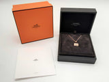 Hermes 18k Rose Gold Diamond Amulette Constance Necklace 16 In Do0823rixzde