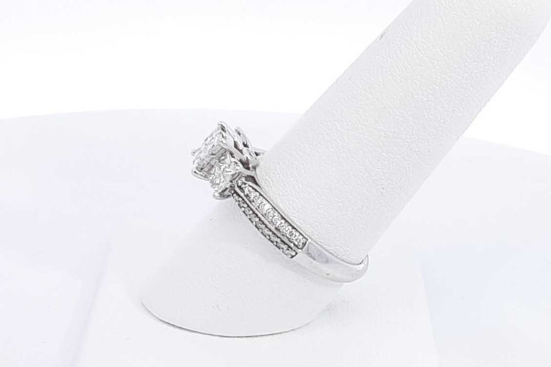 Approx. 1.12ctw Diamond Ring In 14k White Gold 4.44 Grams Size 7.75 Eb0324oxzsa