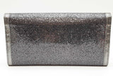Jimmy Choo Metallic Silver Glitter Reese Clutch Eb0726crde