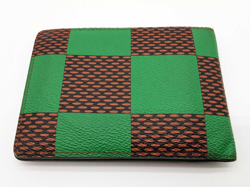 Louis Vuitton Green Damier Coated Canvas Leather Bifold Wallet Do0925oxzde