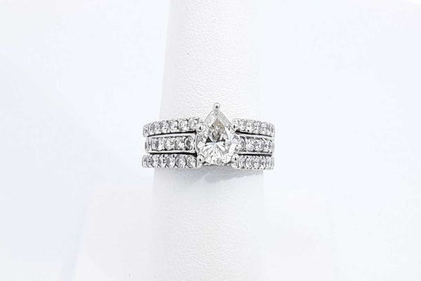 Approx. 2.65ctw Diamond Wedding Set 14k White Gold 9.1 Grams Size 7 Eb1024oxxzdu