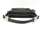 Fendi Chef Baguette Handbag In Black Zucchino Canvas & Leather Fw1125woxdu
