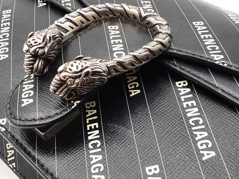 Gucci X Balenciaga The Hacker Project Dionysus Bag In Black Calfskin Fw1125crzdu