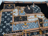 Louis Vuitton 100% Silk Monogram Trunk Let's Go Square Scarf Eb0426lxzsa