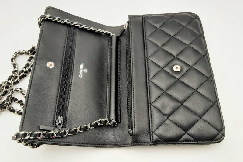 Chanel Quilted Black Leather Wallet On Chain Eb0924lxxzsa