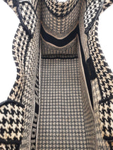 Christian Dior Houndstooth Embroidered Book Tote Bag Eb0826exzde