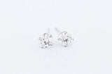 1.0cttw Diamond Stud Earrings In 14k White Gold 1.5 Grams Eb0126sxzdu