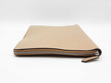 Fendi Essentials & Document Pouch In Dark Honey Vitello King Leather Fw00626crdu