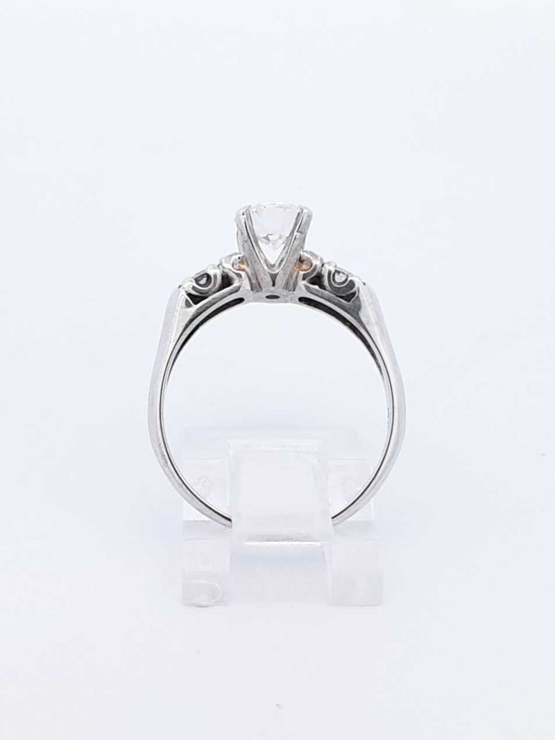 1.2 Cttw Diamond & 14k White Gold Three-stone Ring 3.1 Grams Size 7 Fw0625cxzdu