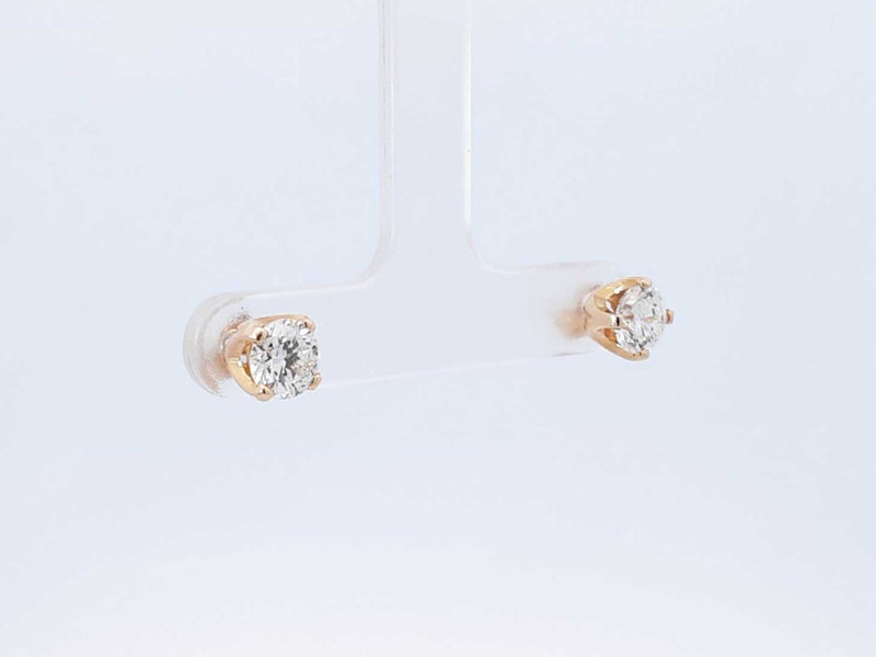 1.40 Cttw Diamond & 14k Yellow Gold Solitaire Stud Earrings 1.7 Grams Fw0725lixzdu