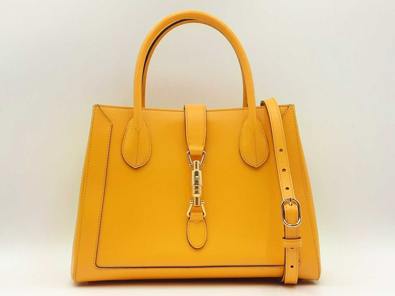 Gucci Jackie 1961 Shoulder Bag In Yellow Leather Fw0225czxdu