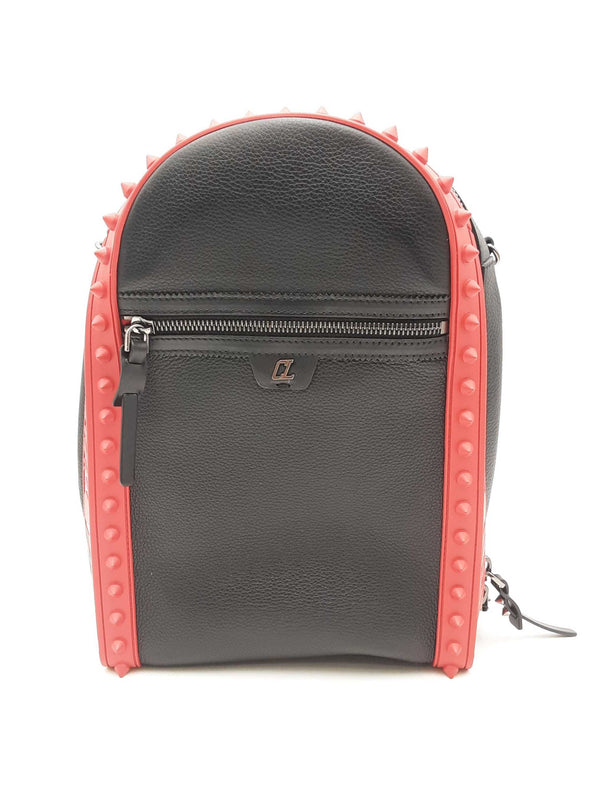 Christian Louboutin Calfskin Nylon Backparis Spiked Backpack Sd0625czxsa