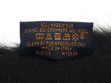 Louis Vuitton Echarpe Neon Blue Logo Black Rabbit Fur Scarf Do1225crxde