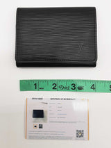 Louis Vuitton Envelope Carte De Viste Black Epi Leather Card Holder Wallet Do0626lxzde