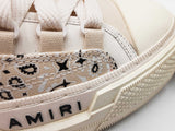 Amiri Court High Top Sneakers In Bandana Print Canvas Size Us 9 Fw0226oozdu