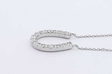 1.12ctw Lab Grown Diamond Horseshoe Pendant Necklace 925 4.7 Grams Eb0625llwdu