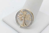 14k Yellow Gold Tree Of Life Pendant With Diamonds 3.3 Grams Eb0926oxzsa