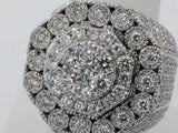 4.17cttw Diamond Ring In 14k White Gold 16.9 Grams Size 7 Eb0926pxxzsa