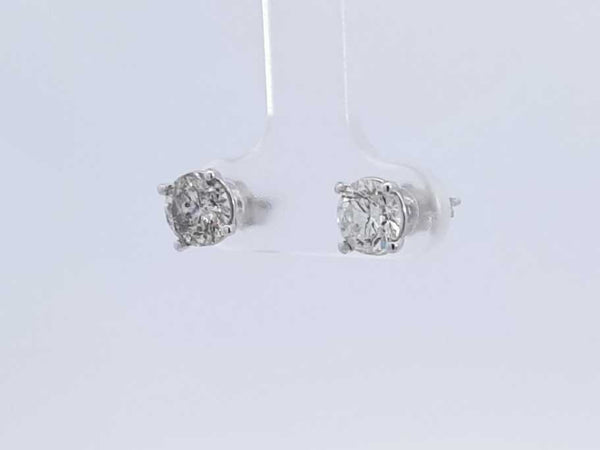 1.50 Cttw Diamond 14kt White Gold Stud Earrings 1.2 Gram Aa0325czxsa